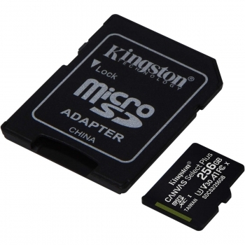 Kingston Memory Card - 256GB Canvas Select Plus microSDXC with SD Adap