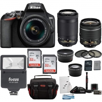 Nikon - D3500 DSLR Video Two Lens Kit with AF-P DX NIKKOR 18-55mm f/3.