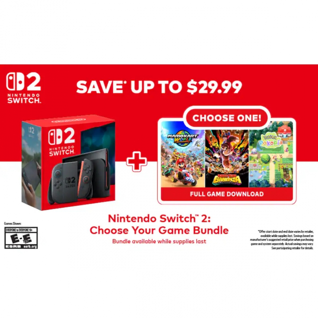 Nintendo Switch 2 Choose Your Bundle Edition Console, 256GB - UPC: 045496886639, US Version