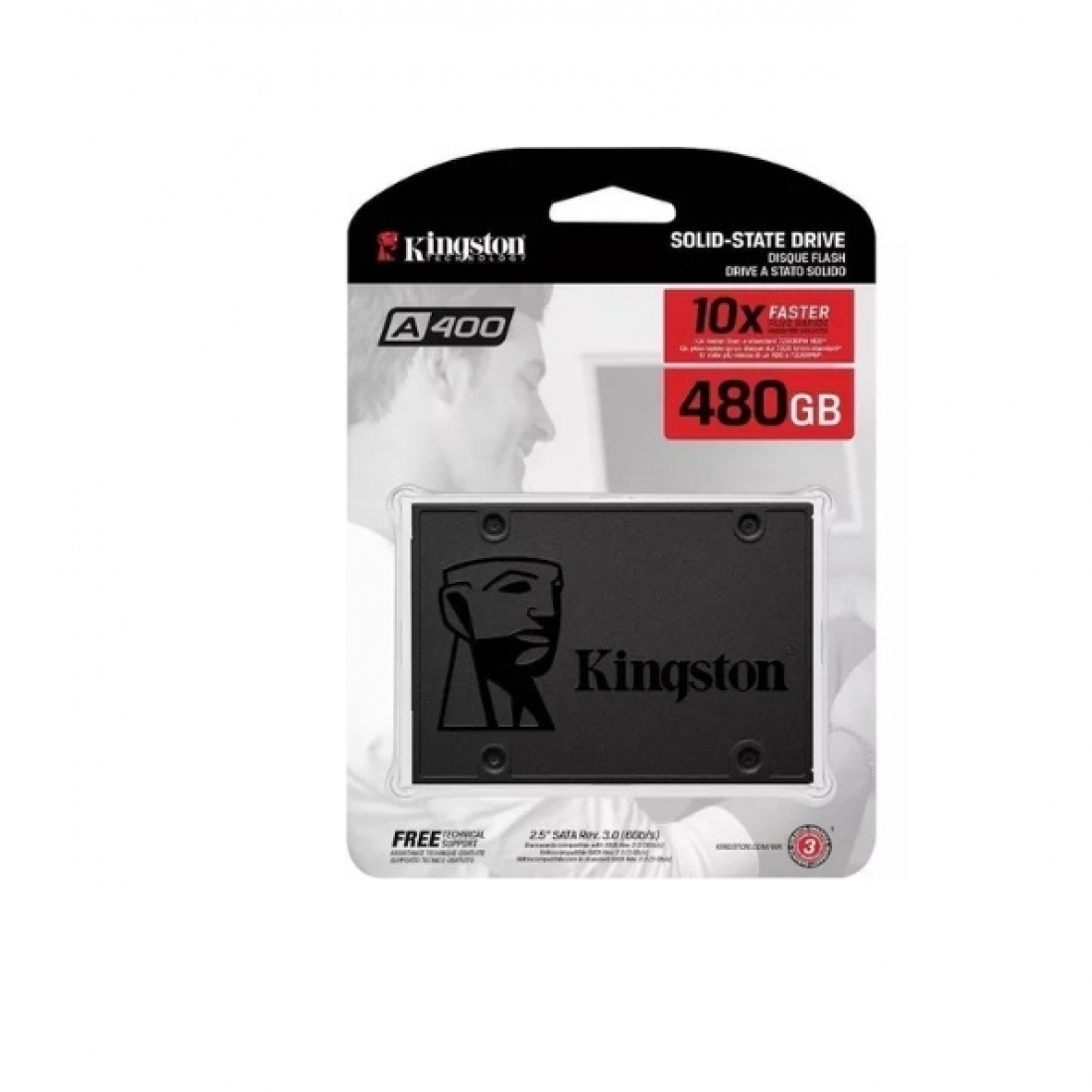Disco S�lido Interno Kingston Sa400s37/480g 480gb Negro