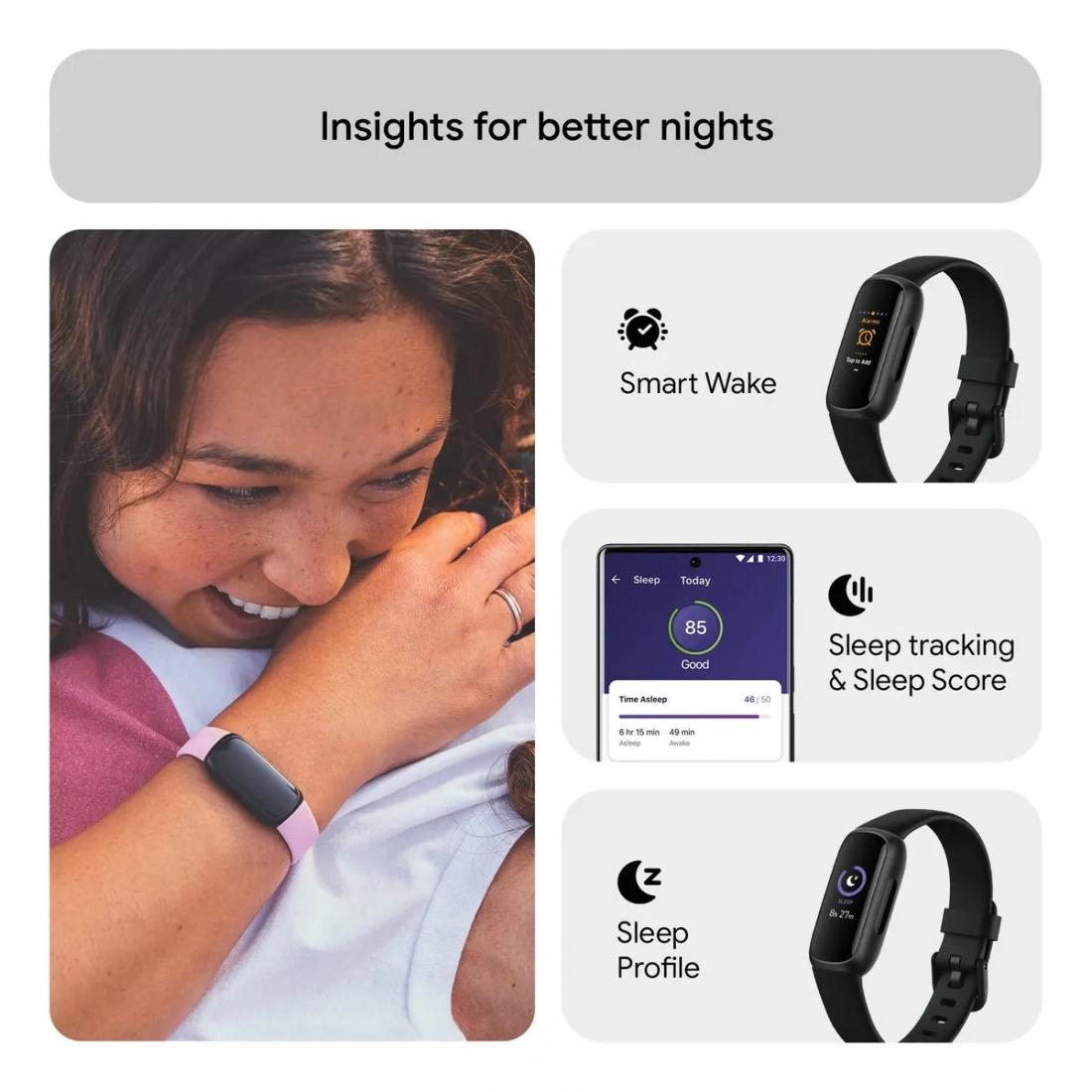 Fitbit Inspire 3 Health & Fitness Tracker - Midnight Zen