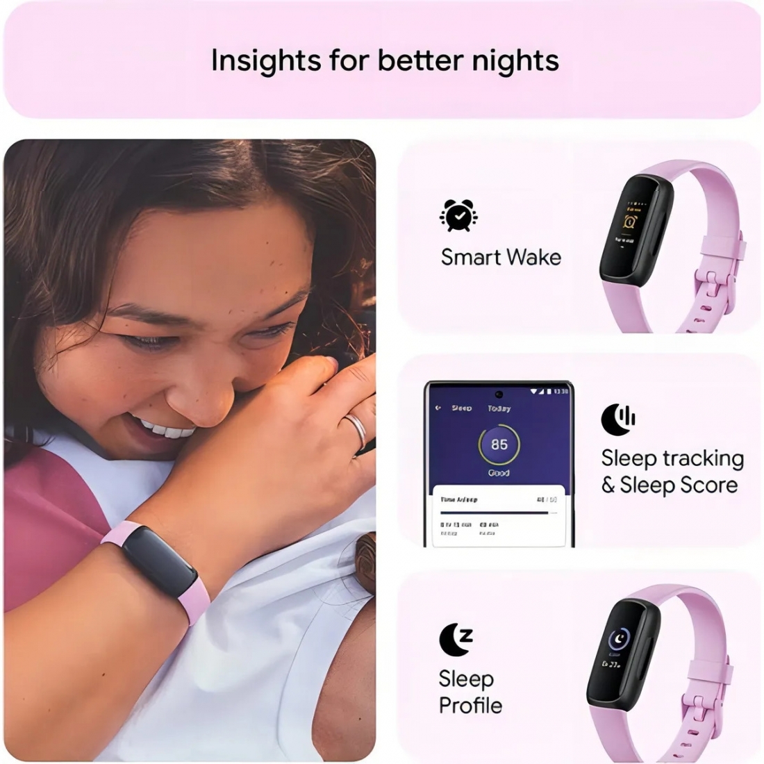 Fitbit Inspire 3 Health & Fitness Tracker - Lilac Bliss