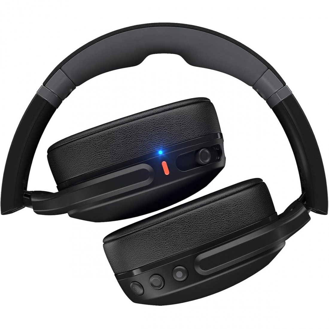 Skullcandy Crusher Evo Wireless Bluetooth Headphones with Multi-Sensory Bass, Noise Isolating Over-Ear Fit, Up to 40 Hours Battery, Microphone for iPhone Android - True Black