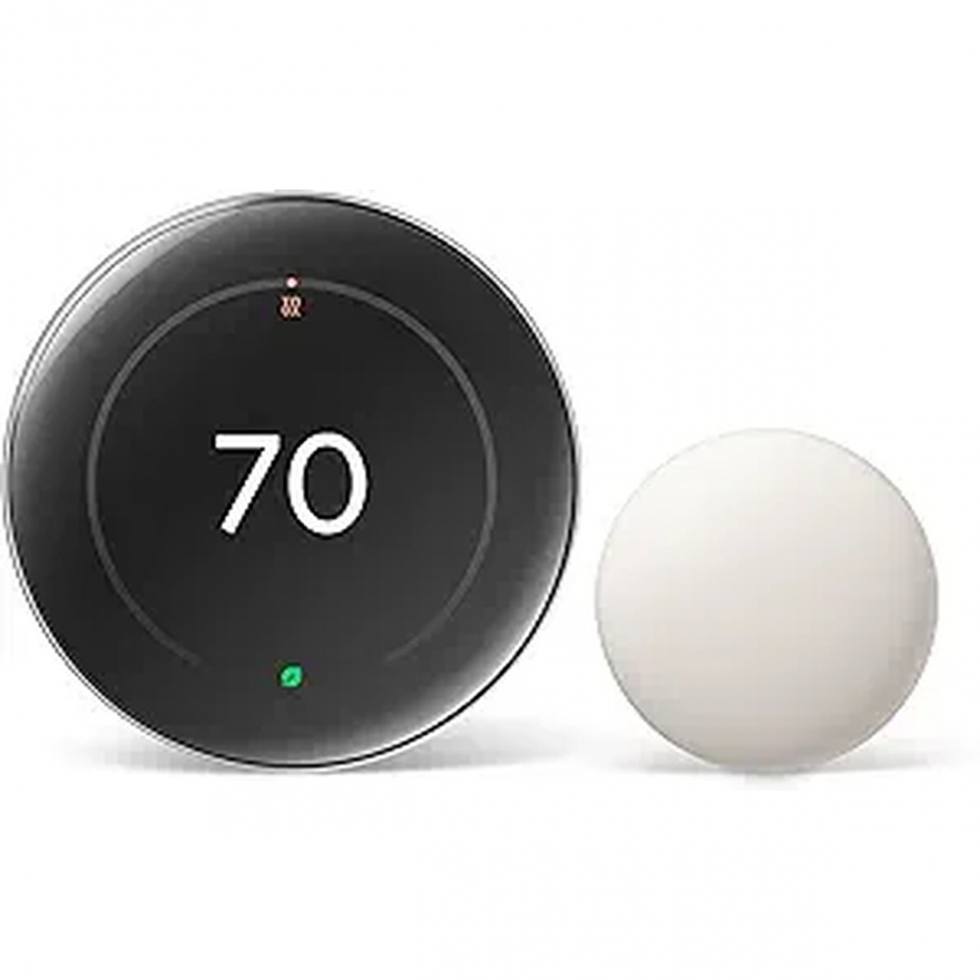 Google Nest learning Thermostat 4th Gen + Nest Temperature Sensor Polished Silver