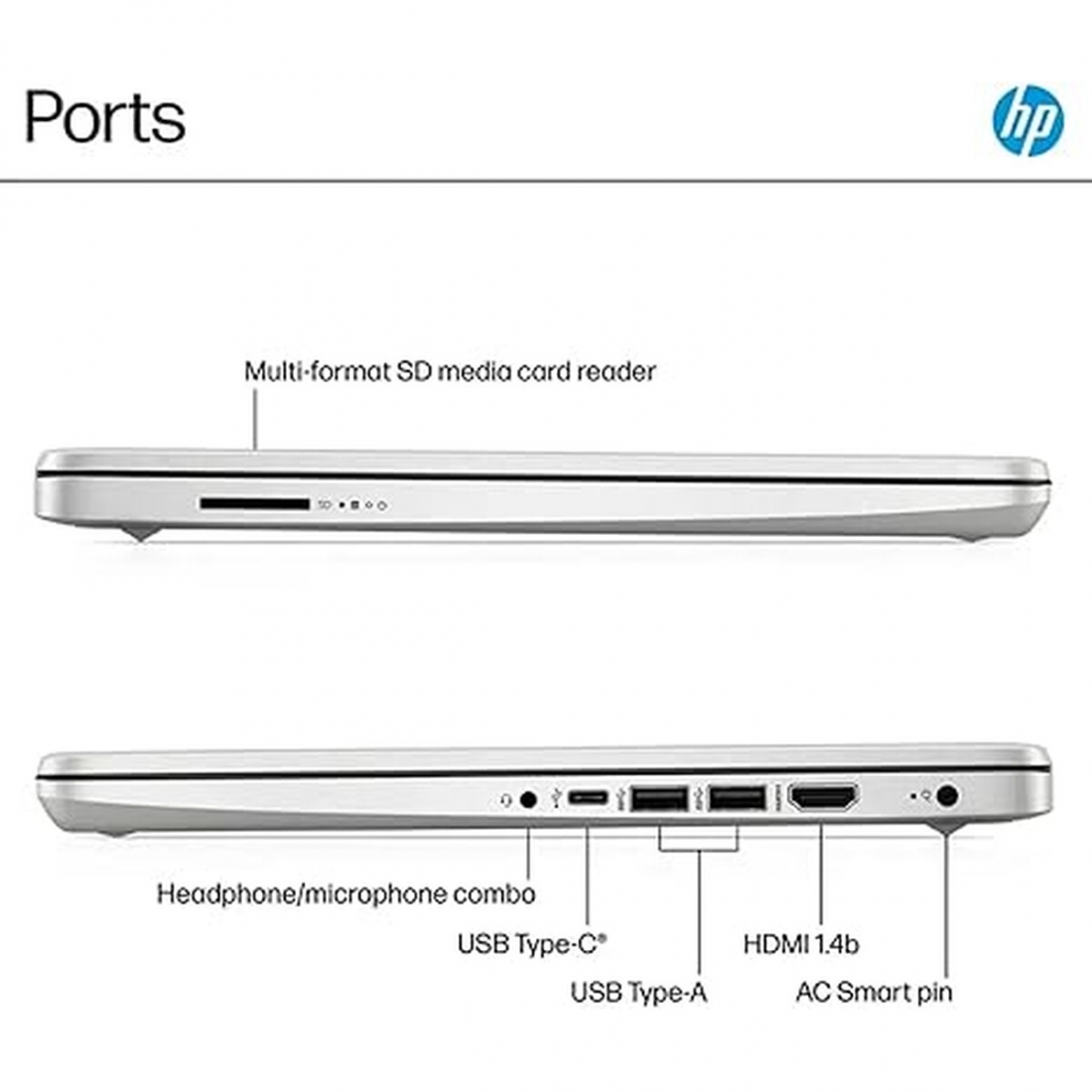 HP 14 HD Laptop - Intel Processor N150 - 4GB Ram - 128GB UFS - Win11 -