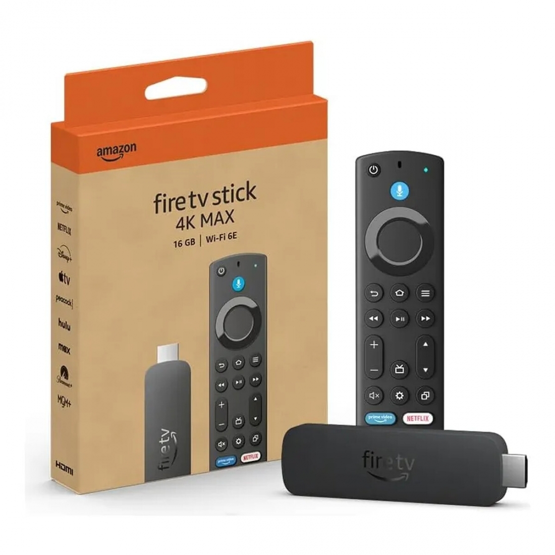 Amazon Fire TV Stick 4K Max streaming device, supports Wi-Fi 6E, Ambie