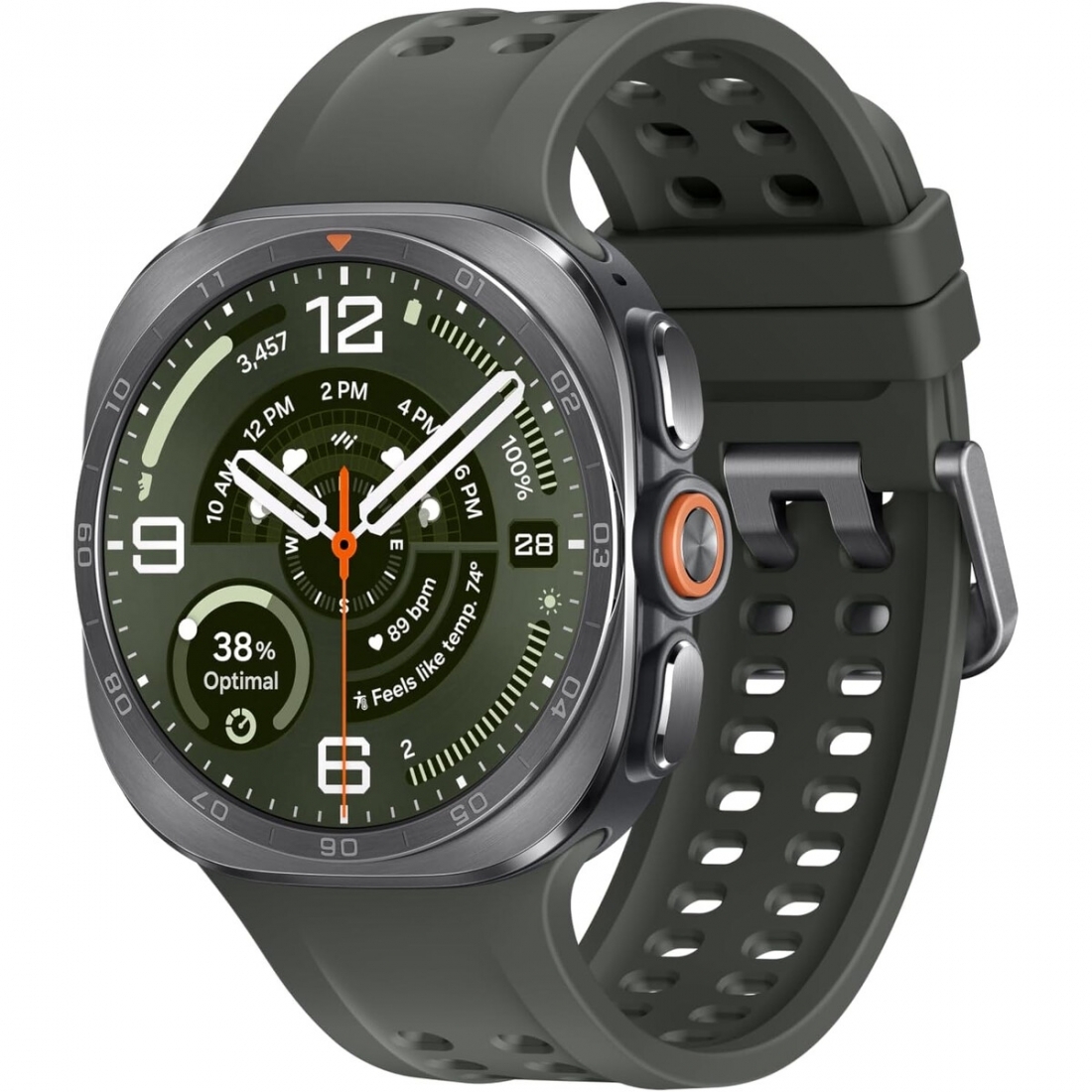 Samsung Galaxy Watch Ultra2 (47mm) 4G/LTE 2026 - UPC # 8806099348885 - Silver/Green(Olive) Band