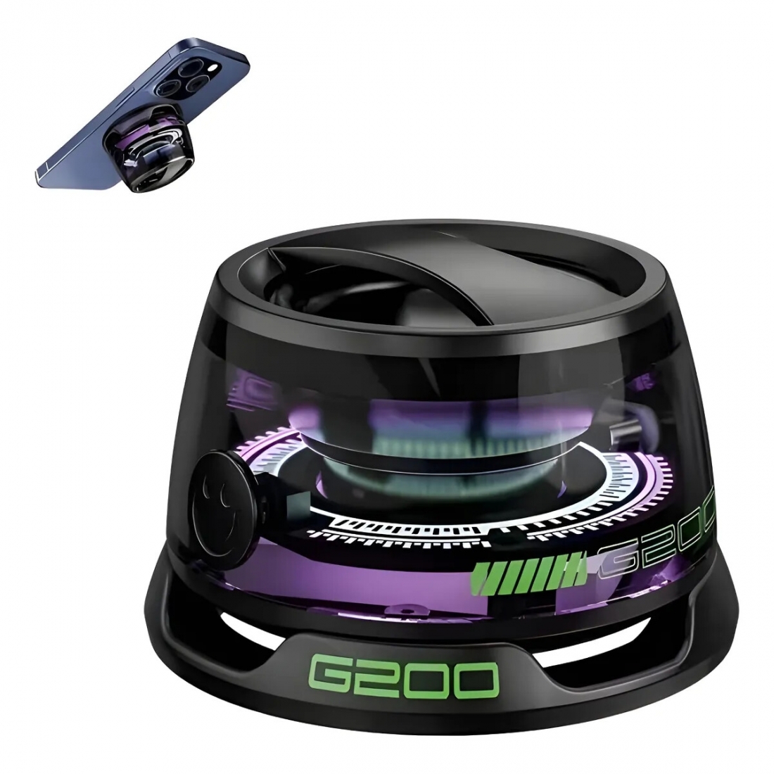 MAGNETIC SUCTION ULTRA PORTABLE LED SPEAKER 5W - BLACK