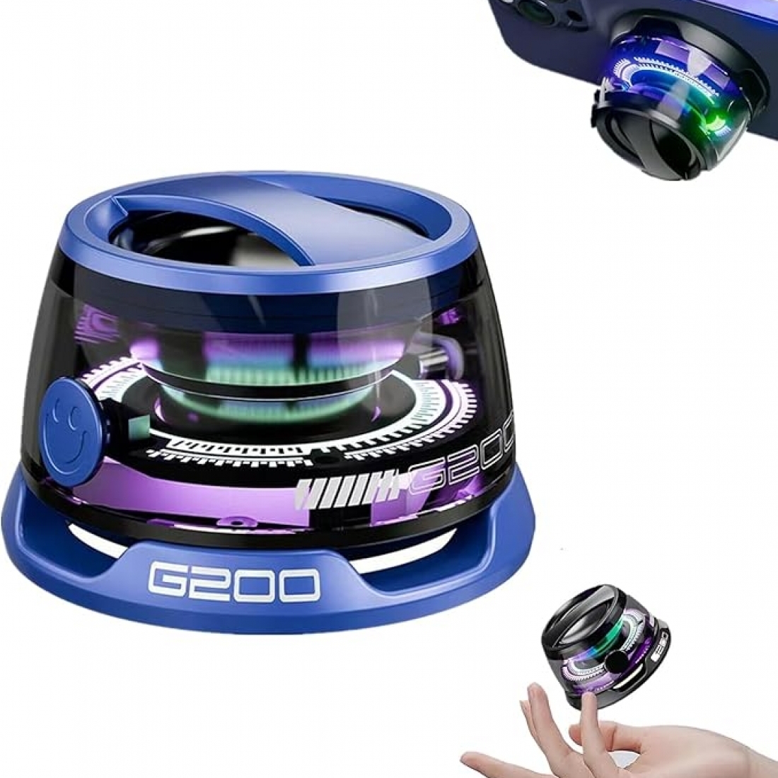 MAGNETIC SUCTION ULTRA PORTABLE LED SPEAKER 5W - BLUE