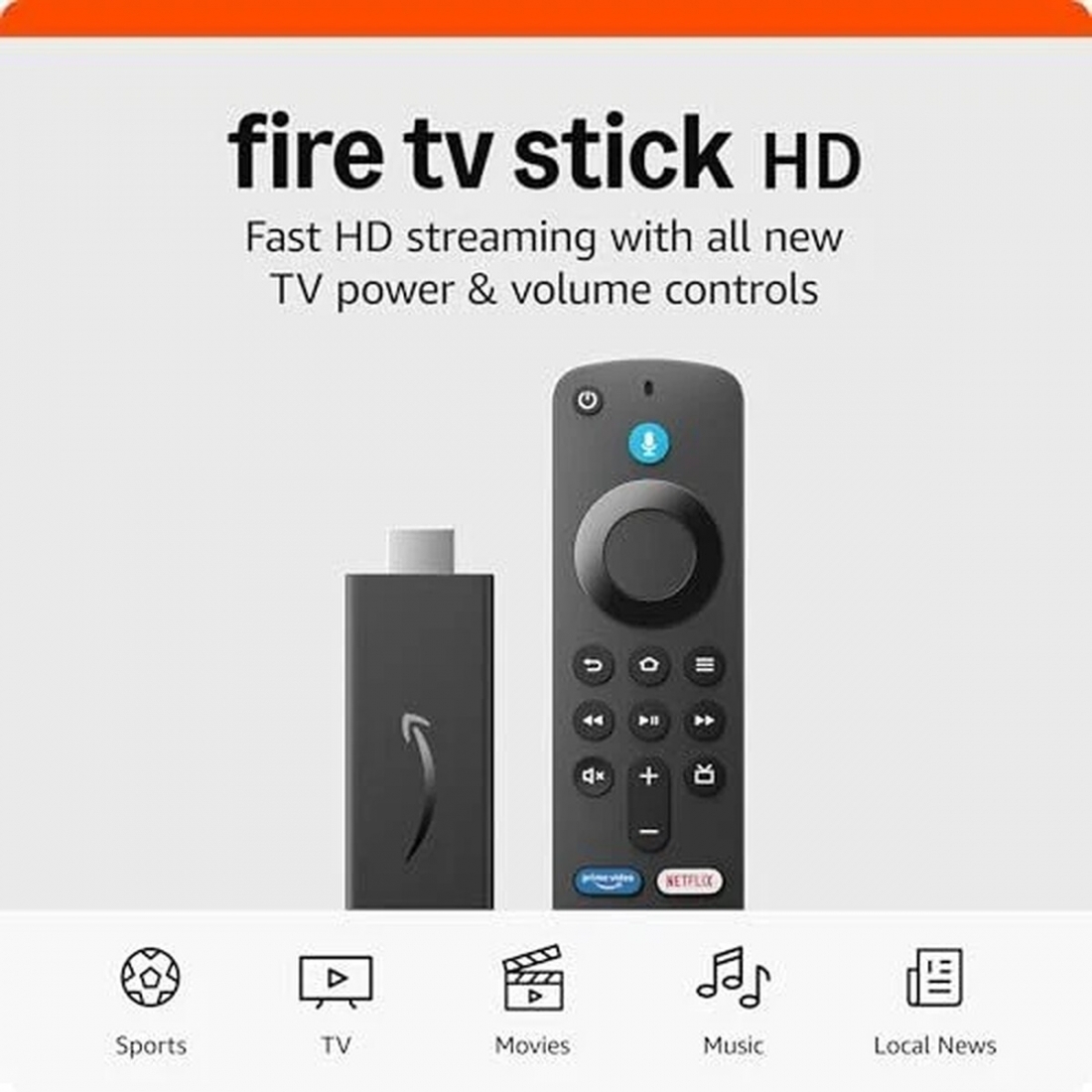 Amazon Fire TV Stick HD - HD Streaming Device w/ Alexa Voice Remote