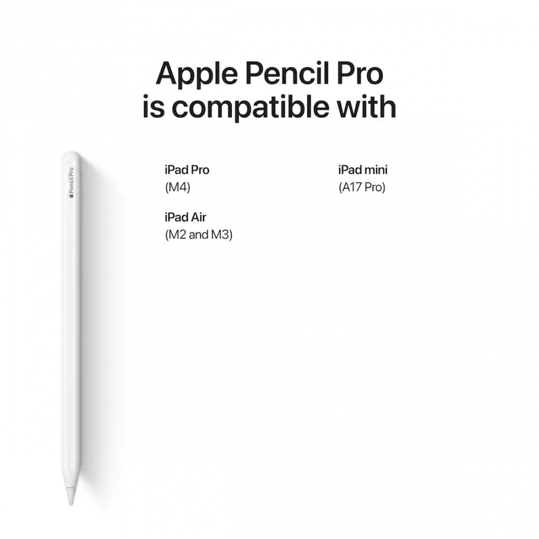 Apple Pencil Pro - White, UPC: 195949573040