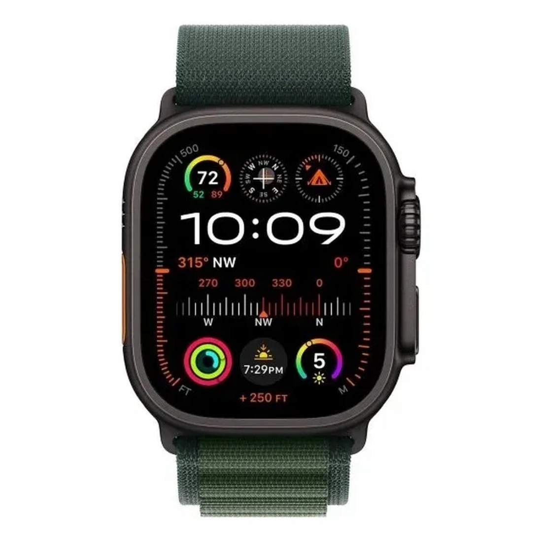 Apple Watch Ultra 2 (GPS+Cel) 49mm Titanium Case w/ Dark Green Alpine 