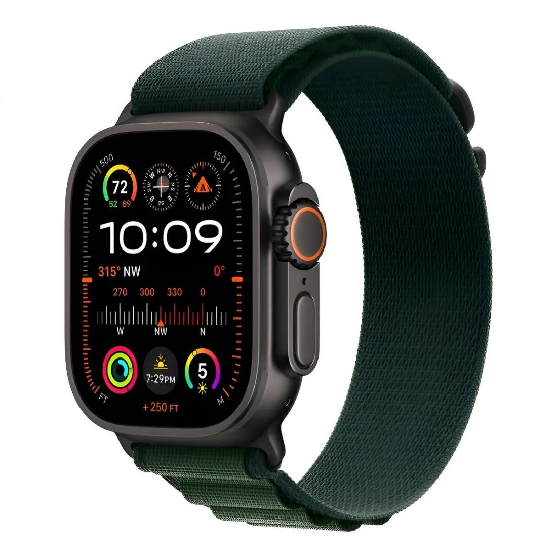 Apple Watch Ultra 2 (GPS+Cel) 49mm Titanium Case w/ Dark Green Alpine 