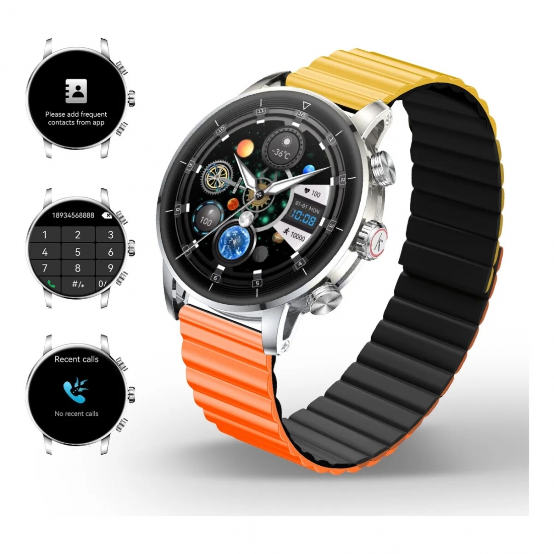 Kieslect Calling Watch Kr2 PRO (UPC # 6974377570715) - Stainless Steel