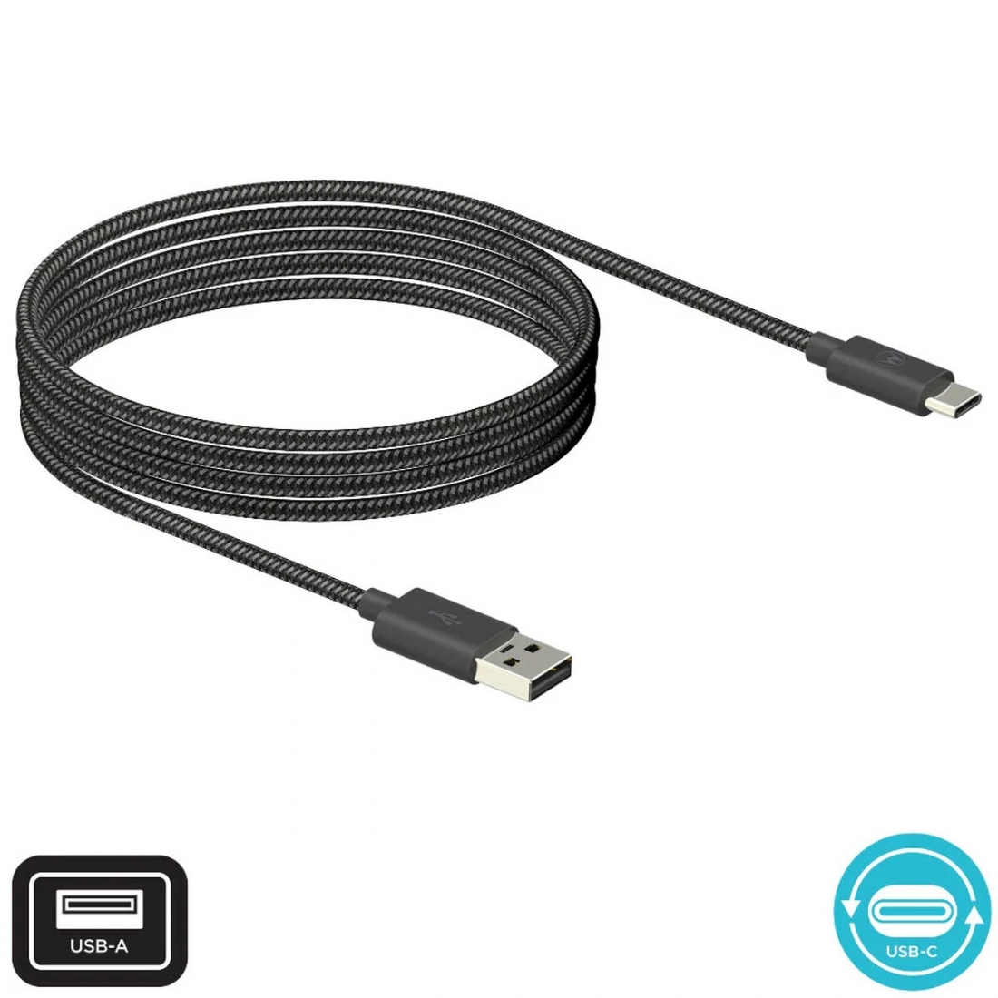 Motorola Cable USB A to Type C, Premium Braided, 1.5m,(SJCX0ACB15-ES) 