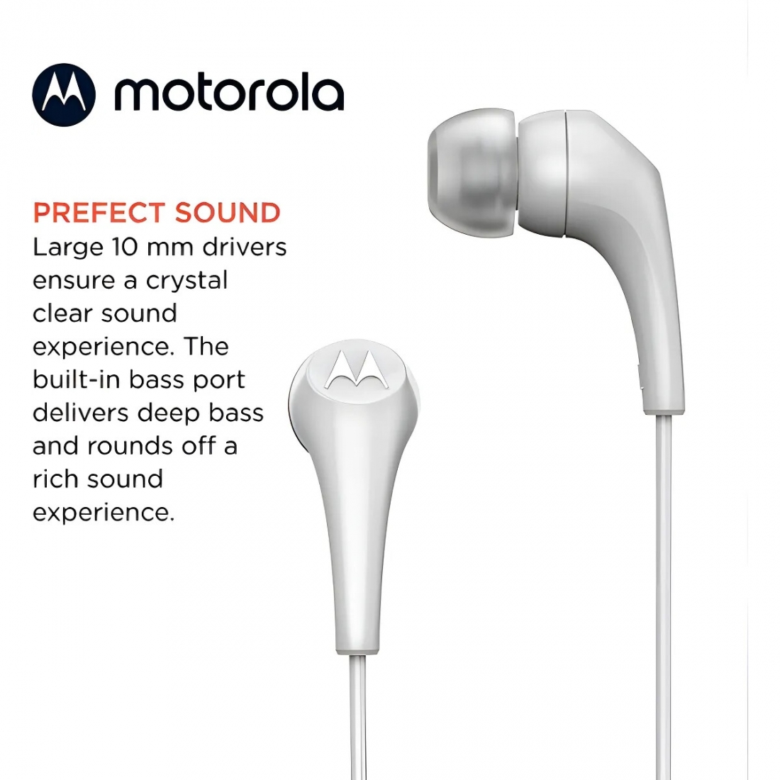 Motorola Earbuds 2-S, Noise isolation, 3.5mm , Mic (UPC # 810036771634