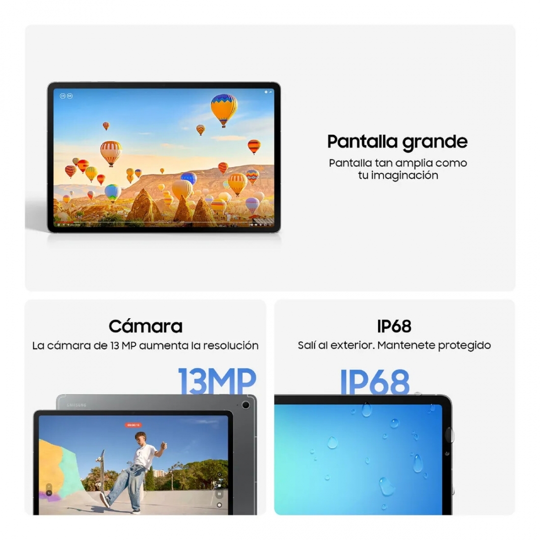 Samsung Galaxy Tab S10 FE+ 13.1 8+128GB 5G Tablet Gray W/ S PEN in box