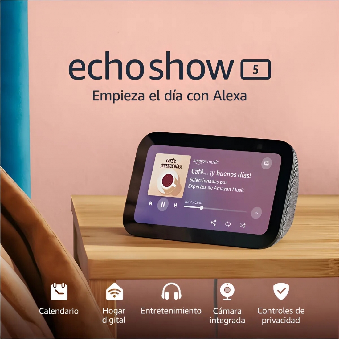 Amazon Echo Show 5 - 3rd�Generation 5.5in Smart Display with Alexa, Ch