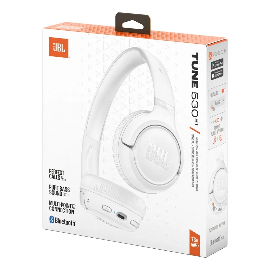 JBL Tune 530 BT Wireless Headphones - white