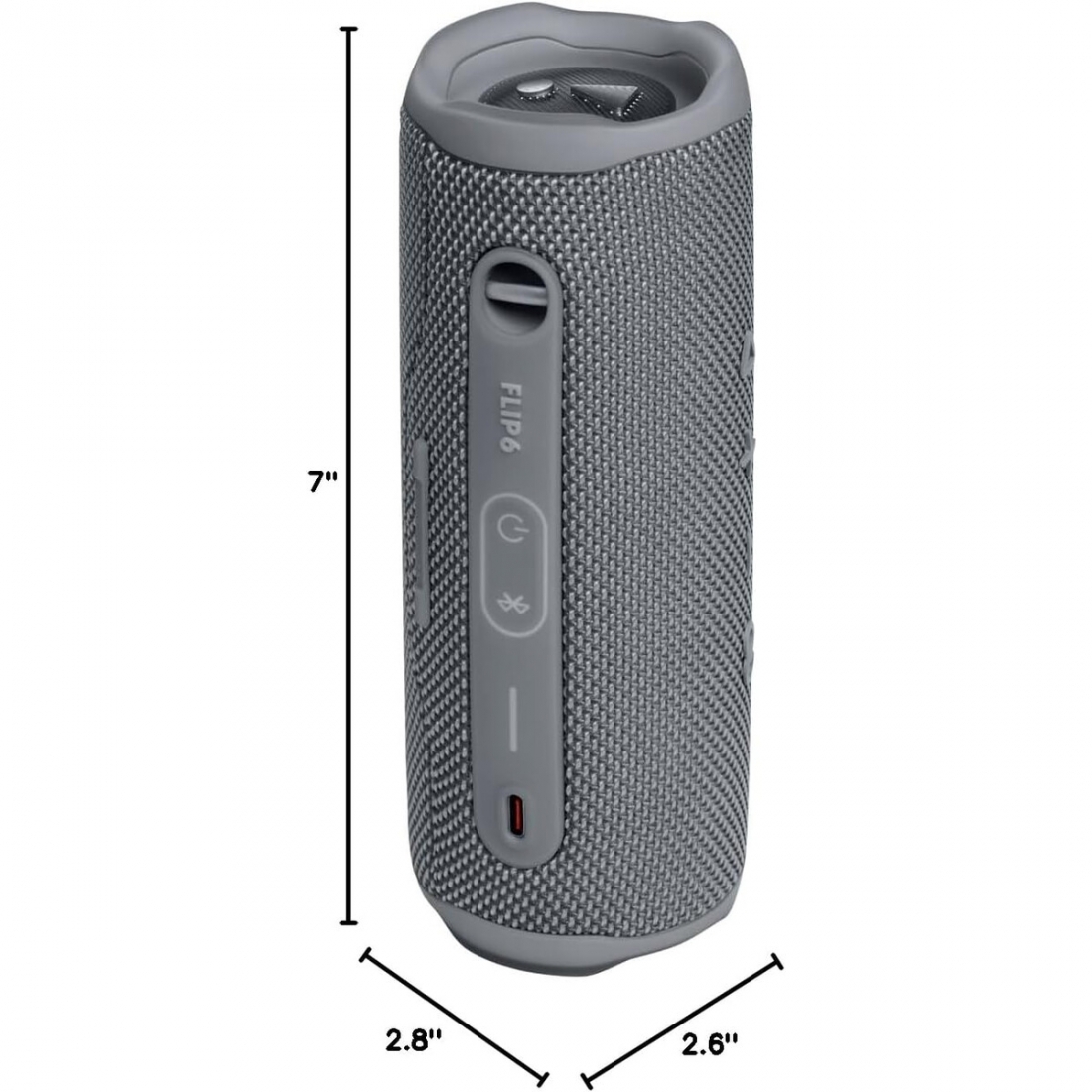 JBL Flip 6 - Portable Waterproof Bluetooth Speaker, Grey, P/N: JBLFLIP6GREYAM
