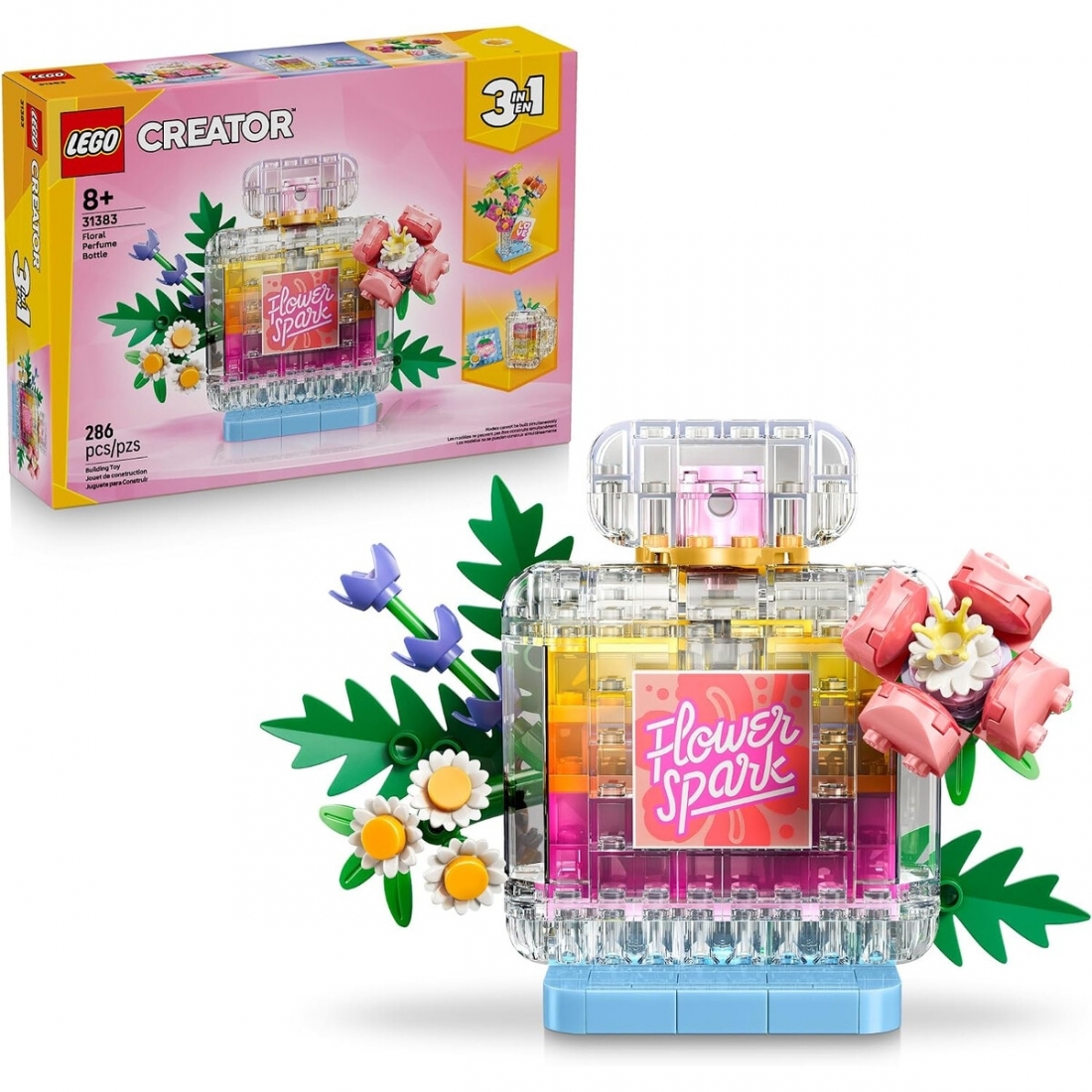 Lego Minecraft Floral Perfume Bottle 3 in 1