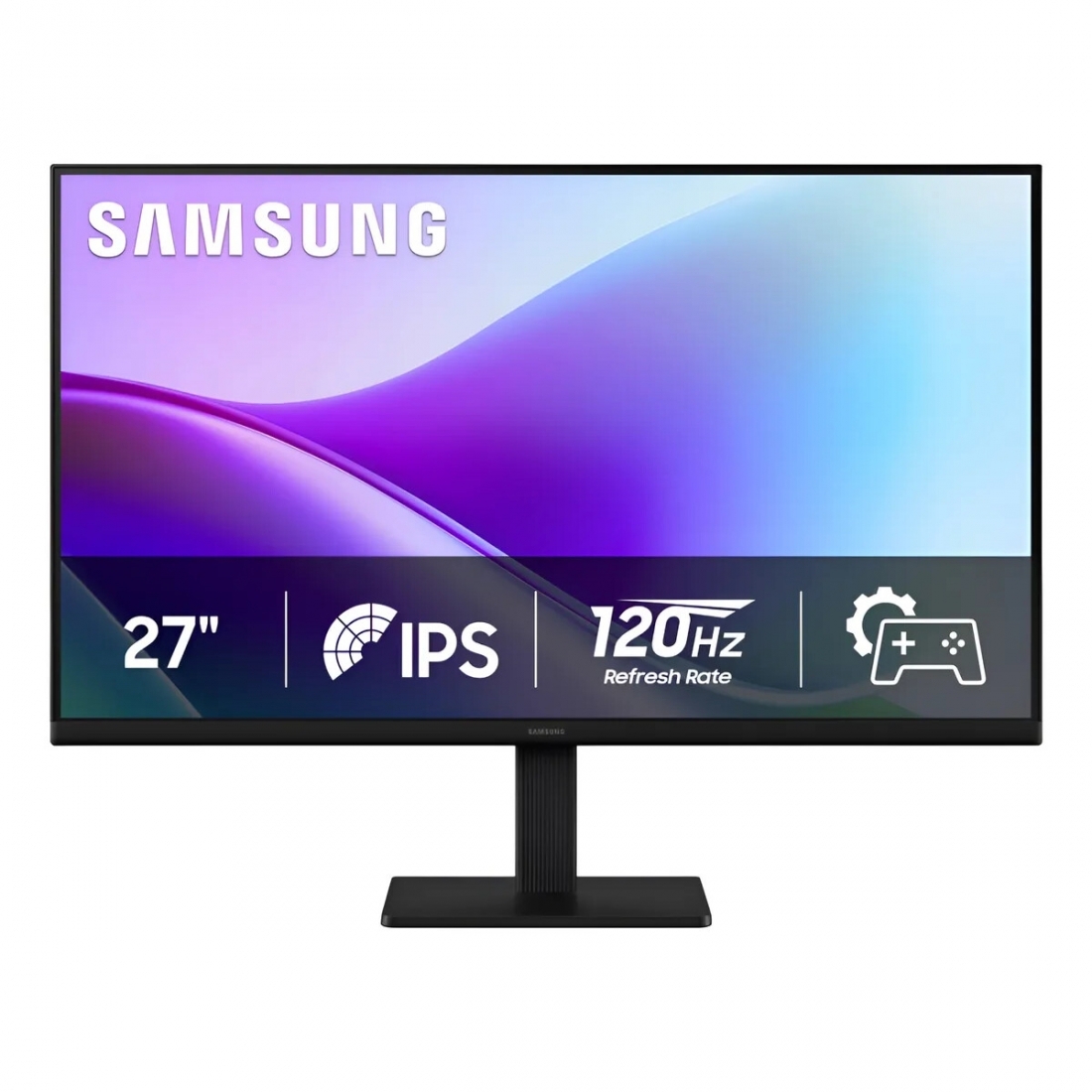 Samsung 27 Flat Monitor, FHD (1920x1080), 120Hz, 2HDMI, Simple Stand (