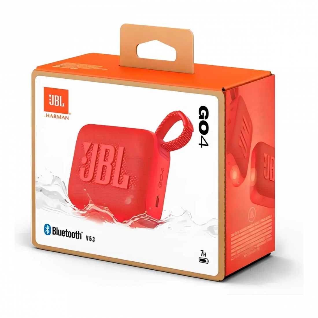 JBL GO 4 - Portable Waterproof Wireless Speaker, Red, P/N: JBLGO4REDAM