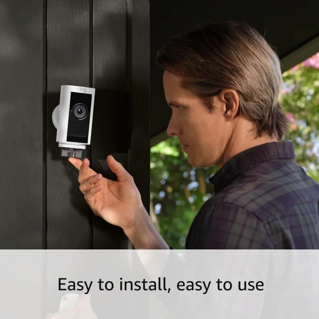 Ring Stick Up Cam Pro Battery Indoor/Outdoor Security Camera with 3D M