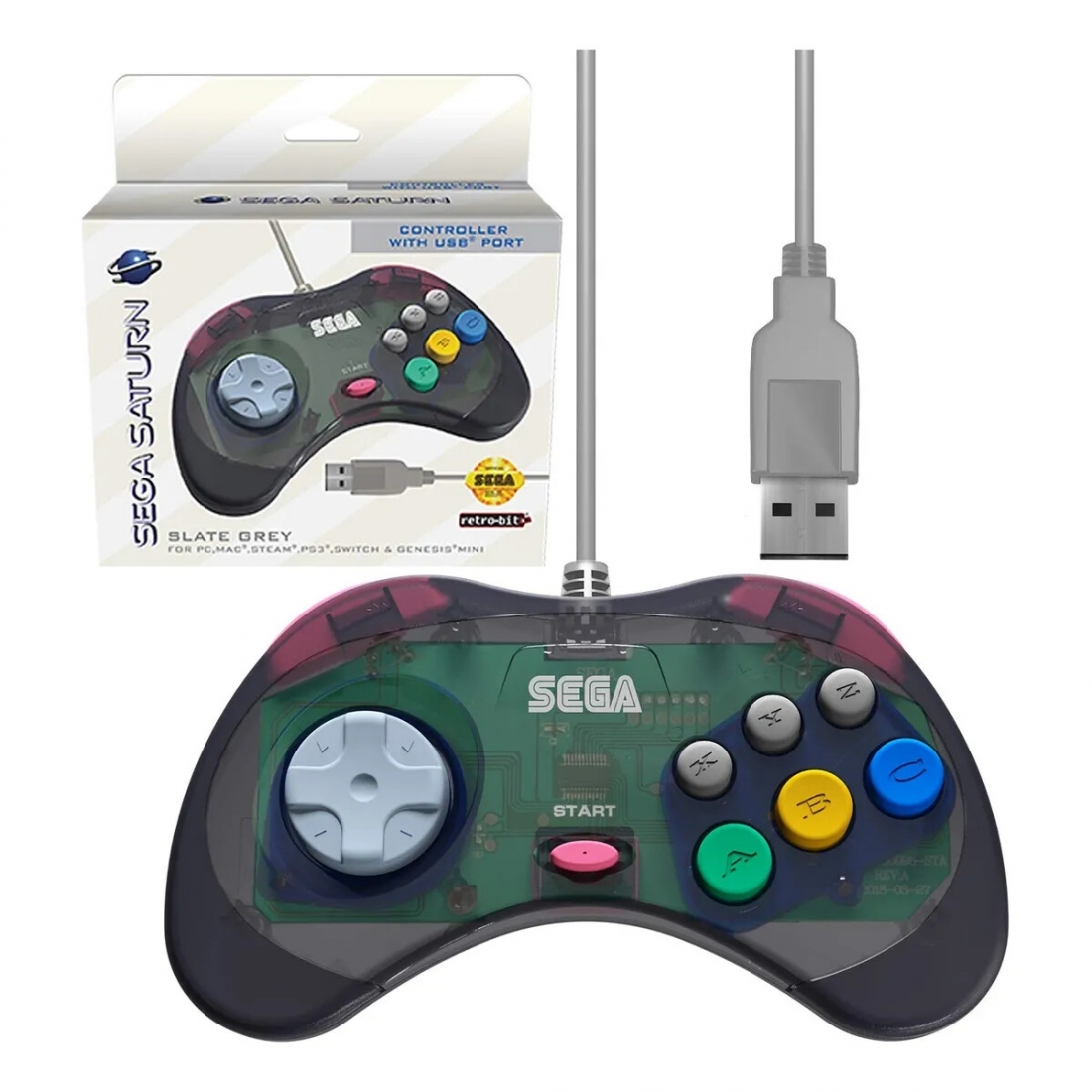 SEGA Saturn Cool Pad - Model 2 - Original Port - Slate Grey