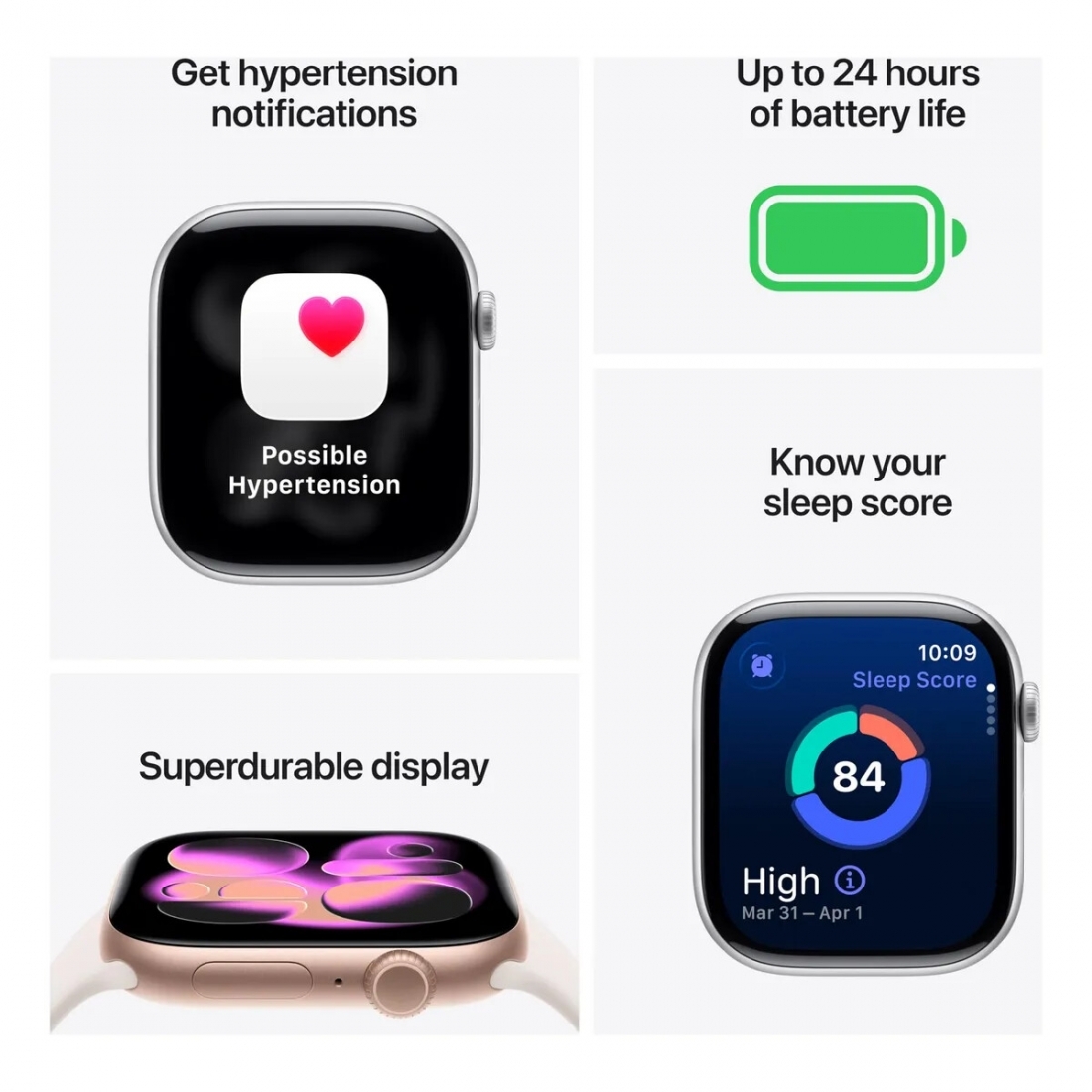 Apple Watch Series 11 (GPS) 46mm Silver Aluminum Case with Purple Fog 