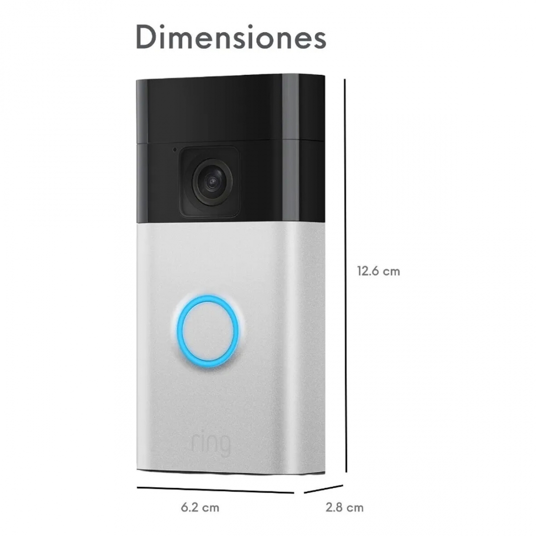 Ring Battery Doorbell - Smart Wifi Video Doorbell - Satin Nickel