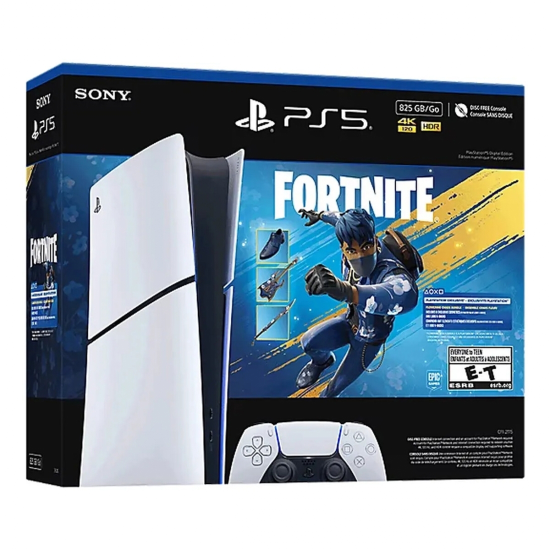 Sony PlayStation 5 Slim Console - 825G, Digital Edition, FortNite Flow