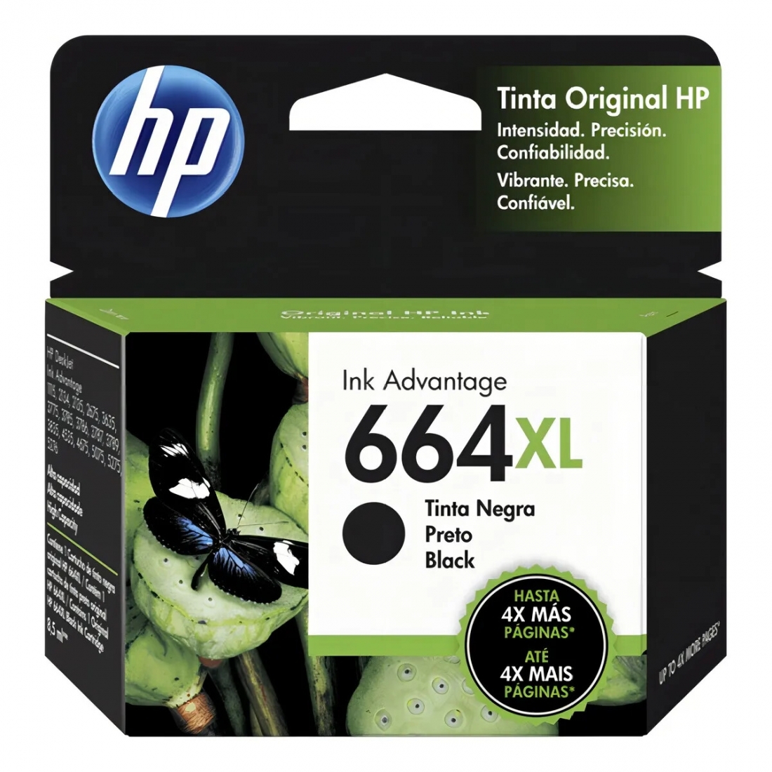 F6V31AL HP 664XL Black Ink Cartridge, LAR