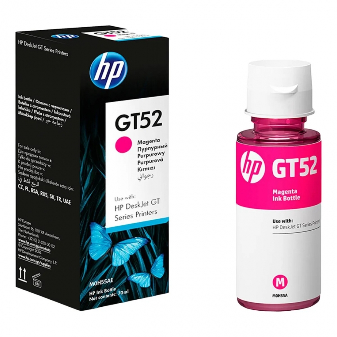 HP GT52 Magenta Original Ink Bottle