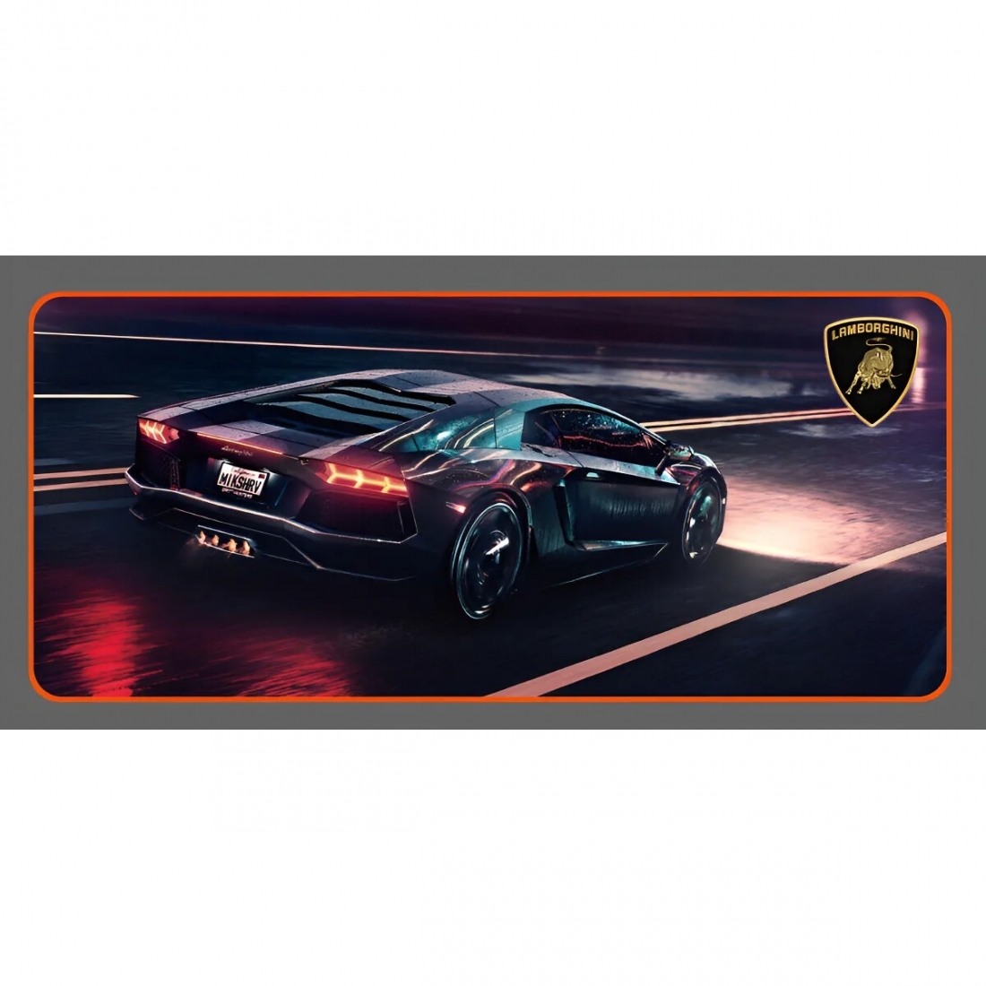 Lambo Desk Pad Picture Aventador LP400 Nero