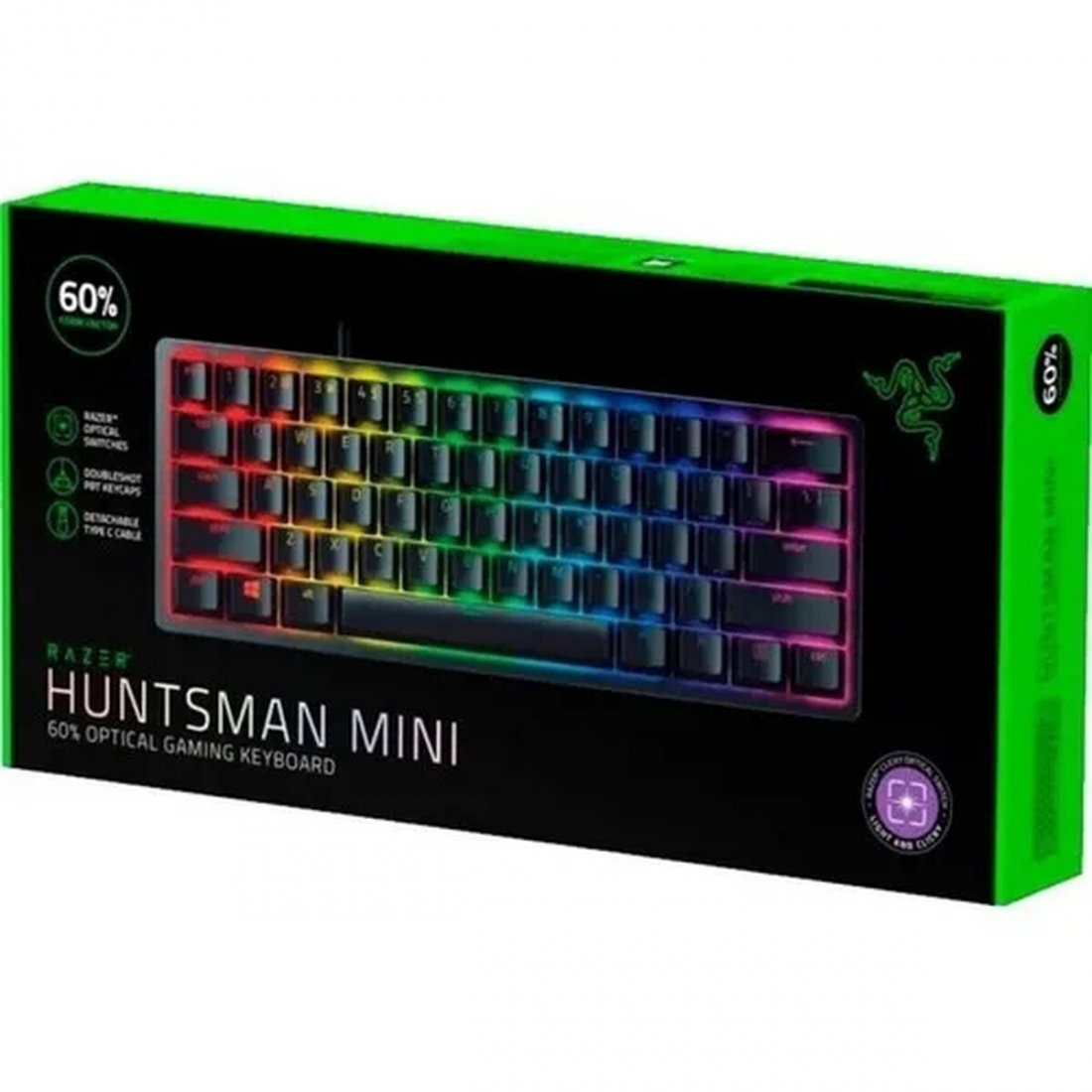 Razer Huntsman Mini - 60% Optical Gaming Keyboard (Clicky Purple Switc