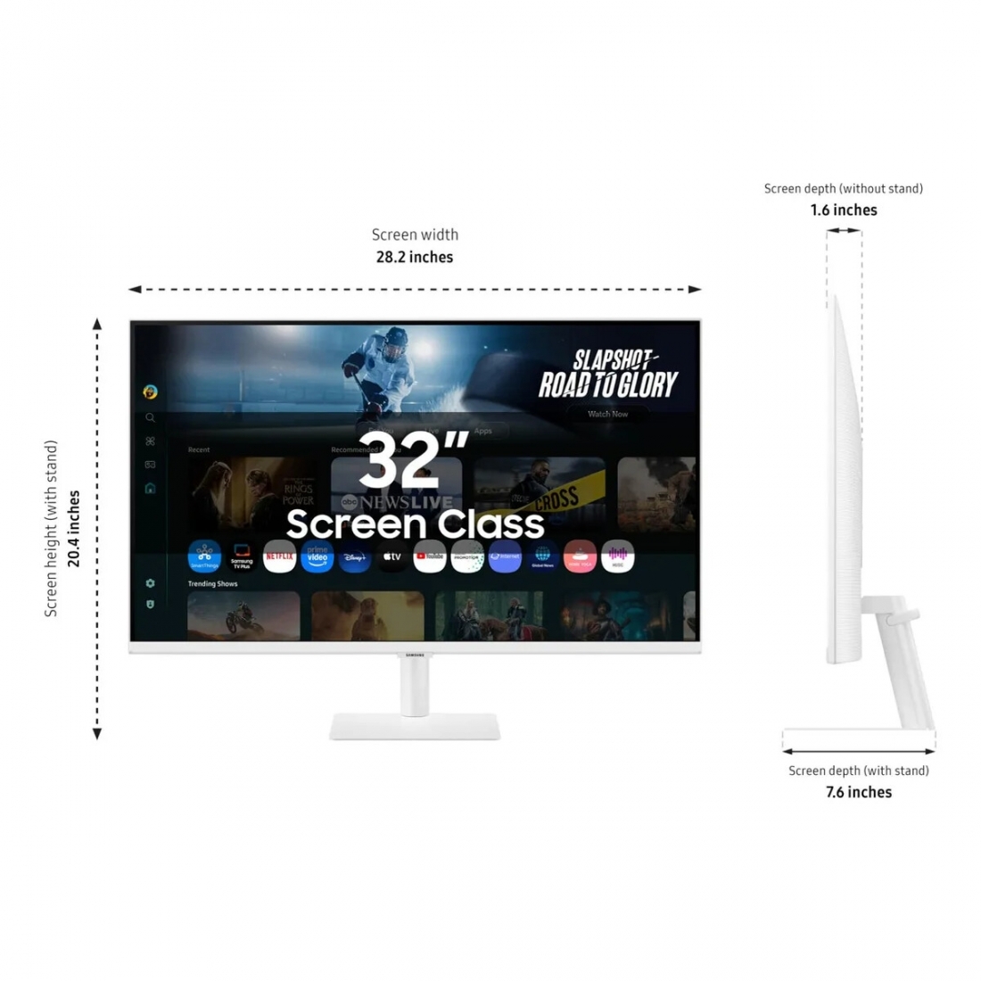 32 pulg M7 Smart UHD Monitor with Smart TV Apps and mobile connectivit