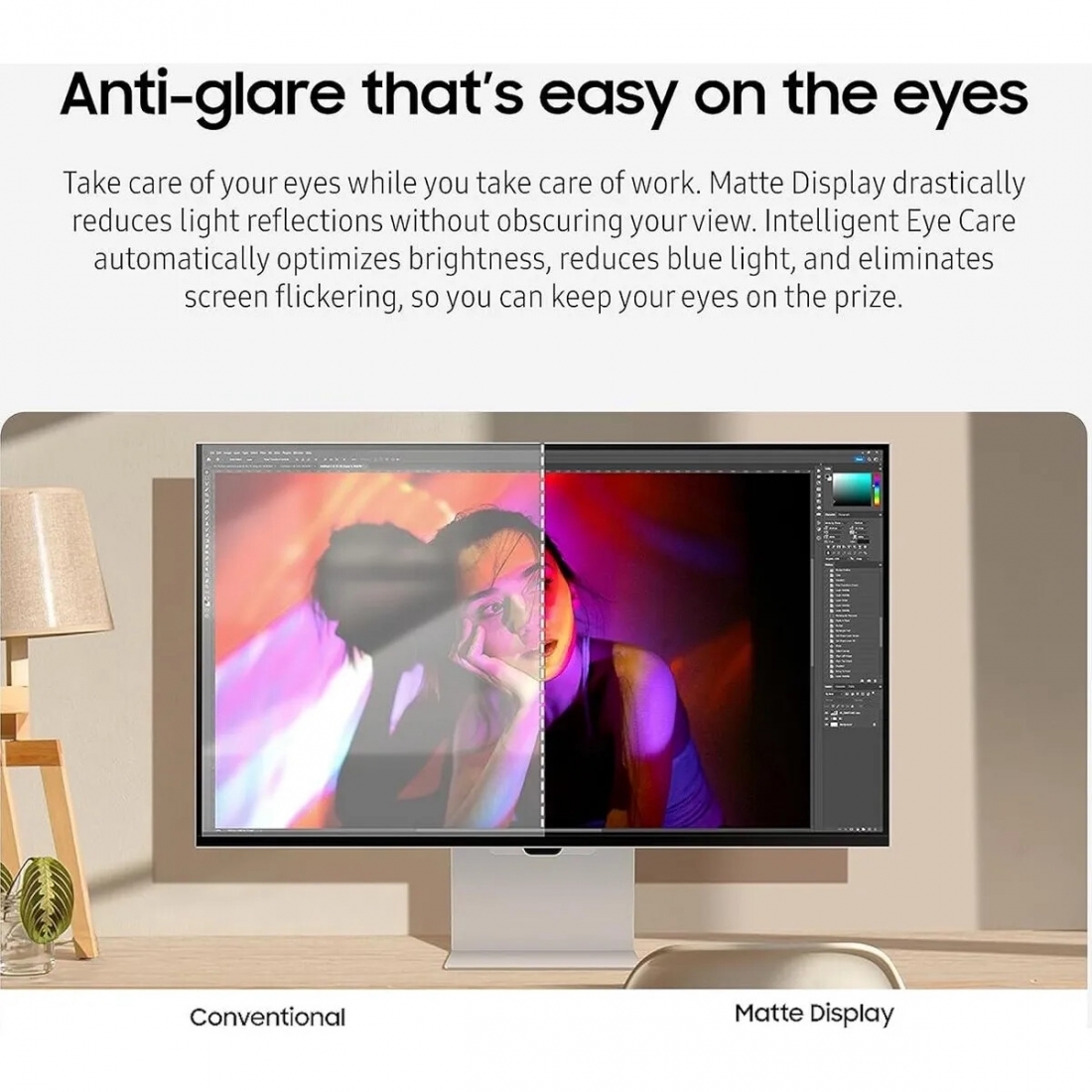 27 pulg S9 5K IPS Smart Monitor with Matte Display, Ergonomic Stand an