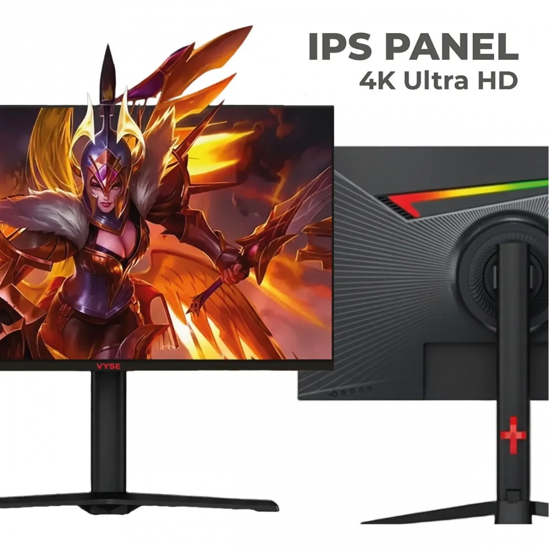 Monitor Vyse 27 4k Uhd Ips 60hz Hdmi 1ms Rotaci�n Vertical Negro