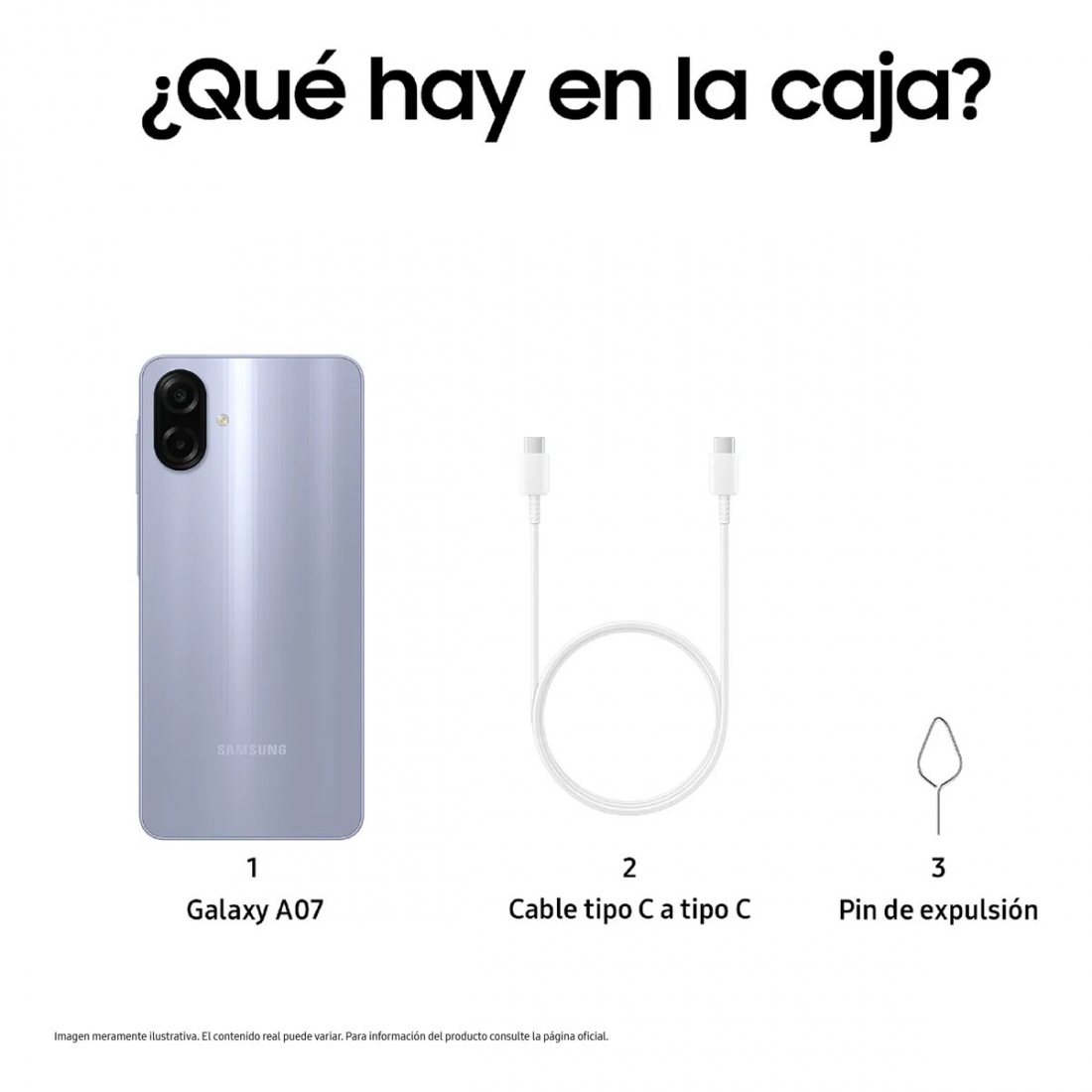 Samsung Galaxy A07 4+64GB LTE Smartphone Violet Dual Sim