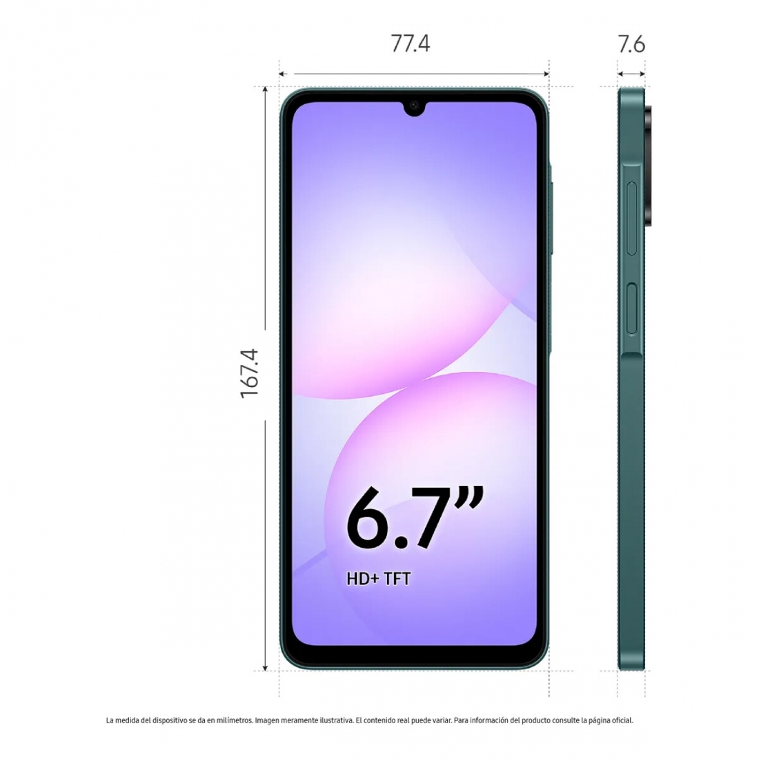 Samsung Galaxy A07 4+64GB LTE Smartphone Green Dual Sim