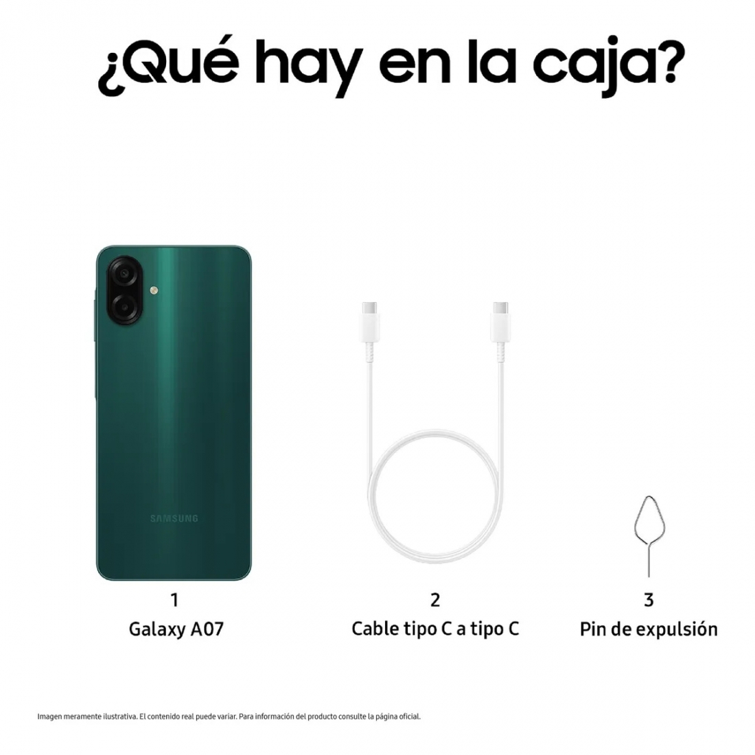 Samsung Galaxy A07 4+64GB LTE Smartphone Green Dual Sim