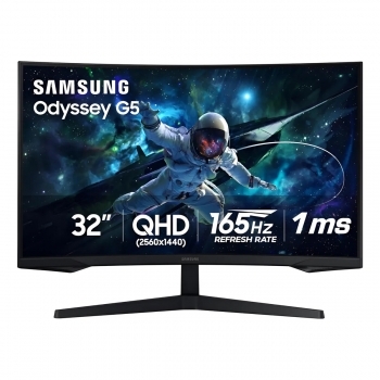 32 pulg Monitor, Odyssey G55A WQHD 165Hz 1ms(MPRT) HDR10 Curved Gaming