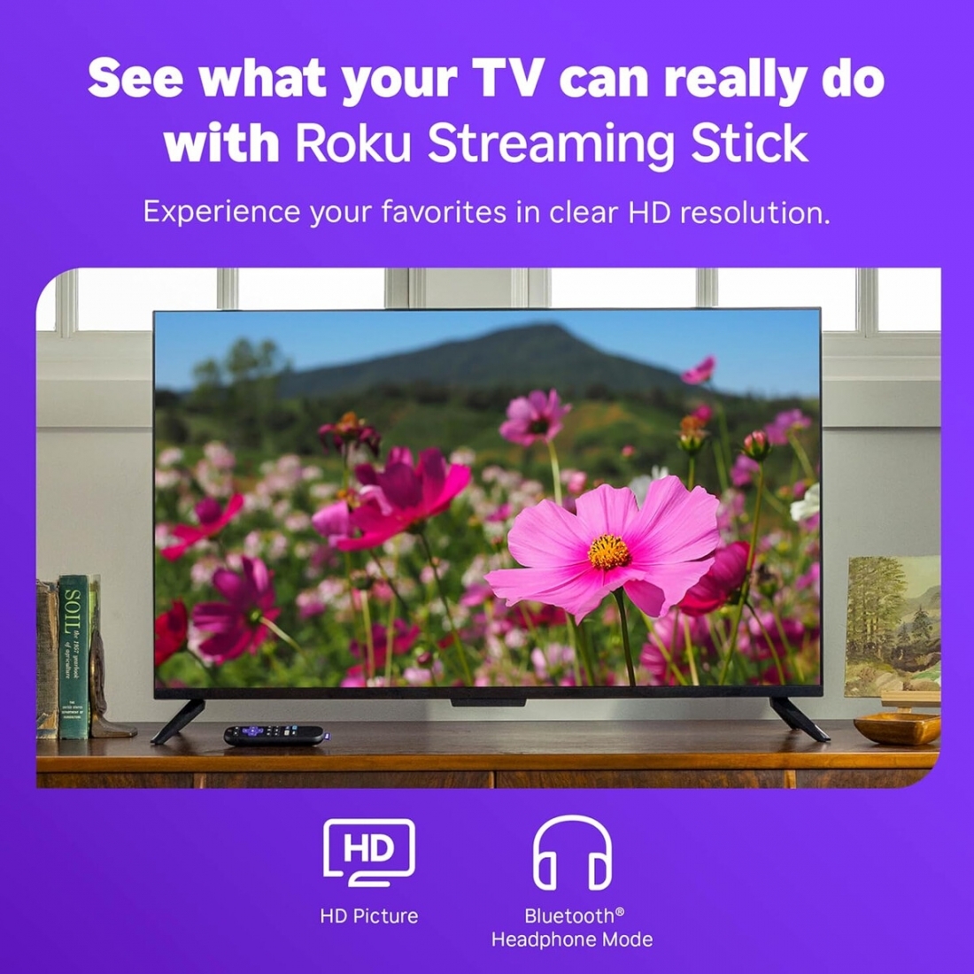Roku Streamer 2025 - HD Roku Streaming Device for TV with Voice Remote