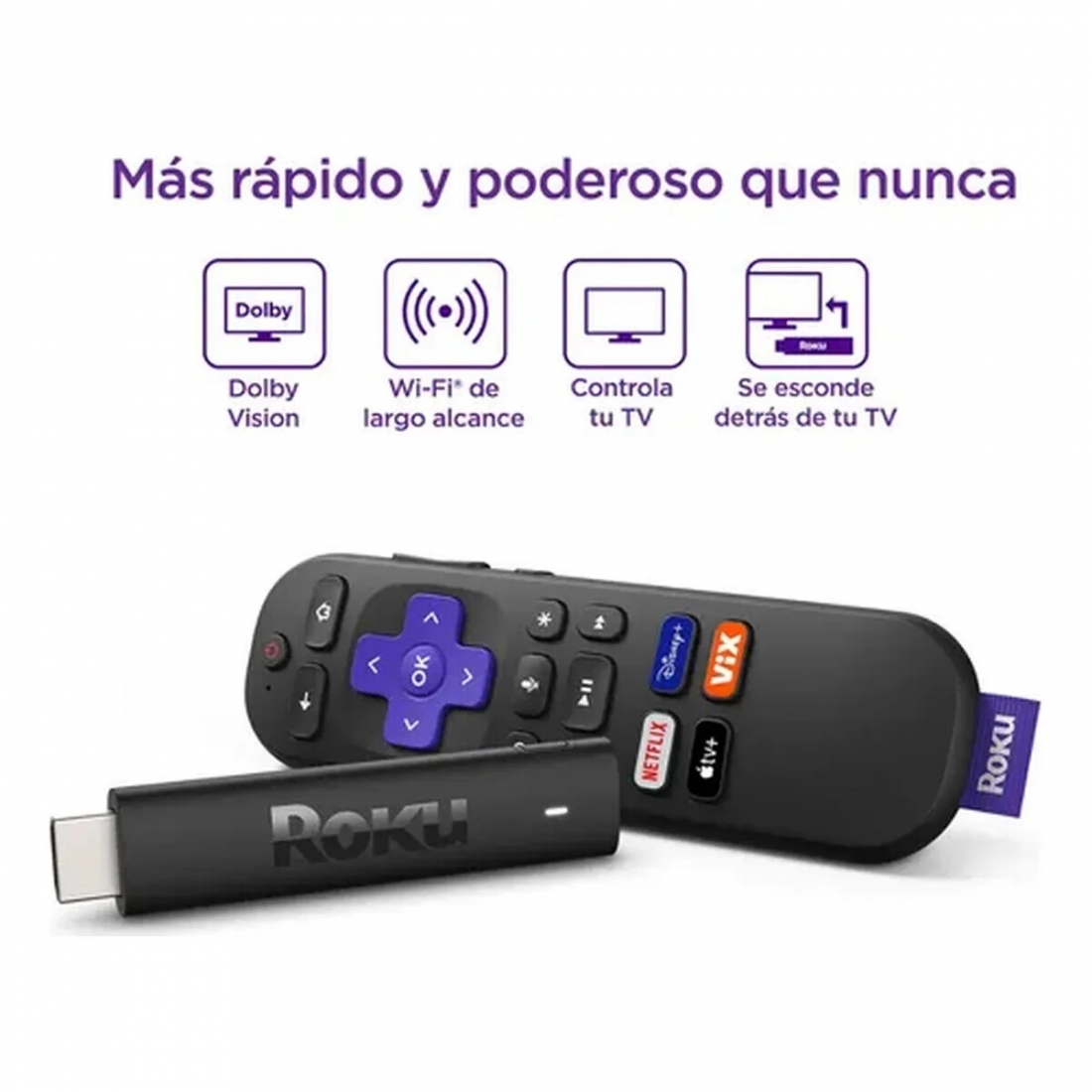Roku Streaming Stick 4K 2021 (3820RW) Streaming Device 4K/HDR/Dolby Vi
