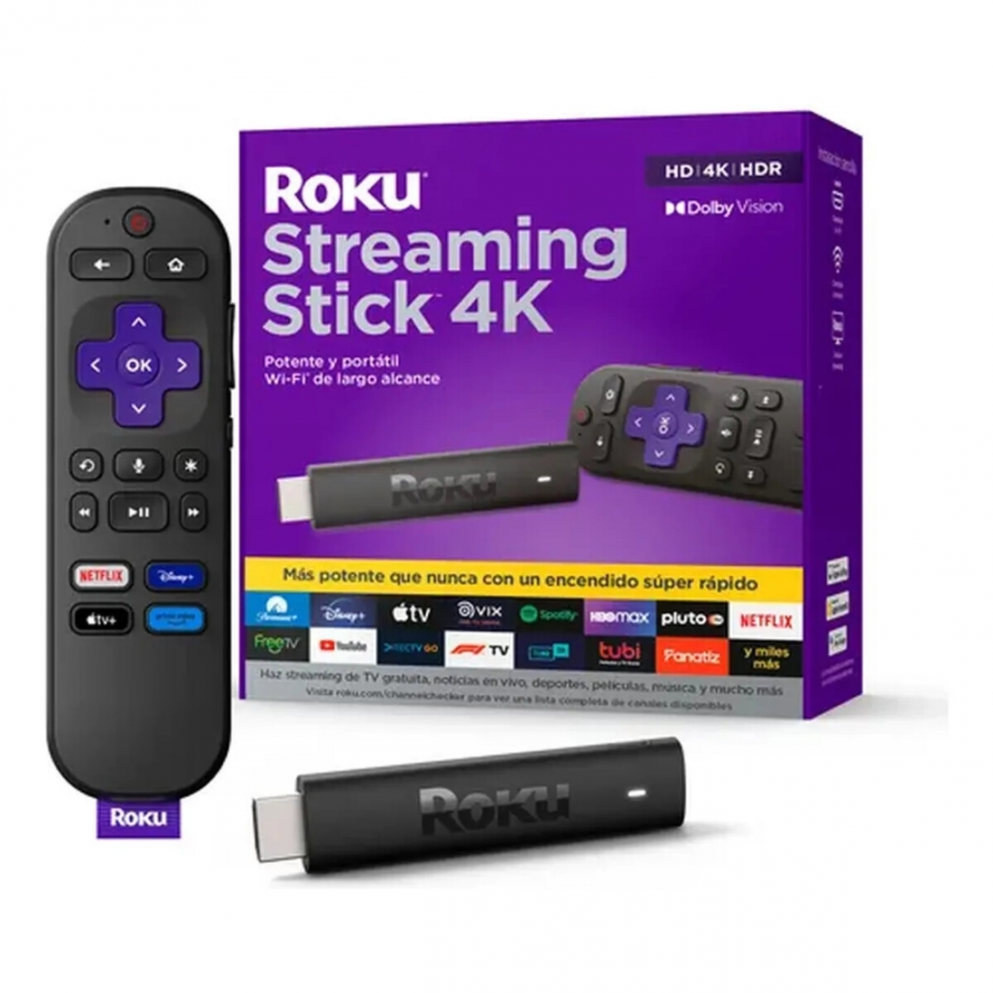 Roku Streaming Stick 4K 2021 (3820RW) Streaming Device 4K/HDR/Dolby Vi