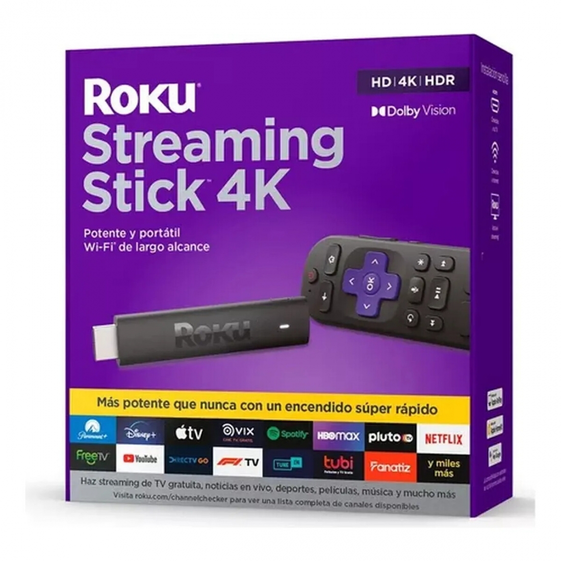 Roku Streaming Stick 4K 2021 (3820RW) Streaming Device 4K/HDR/Dolby Vi