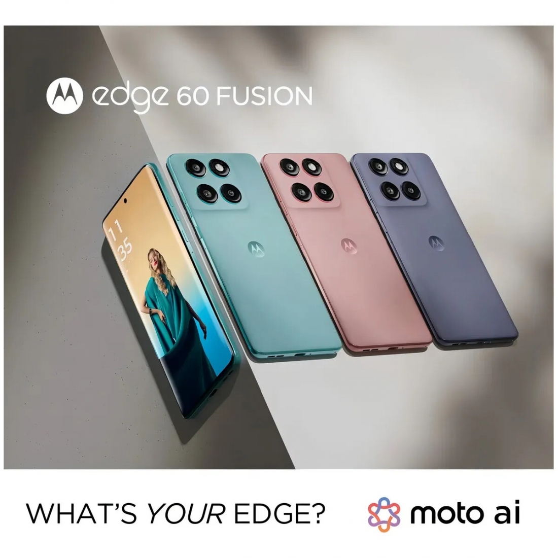 Motorola Edge 60 Fusion 5G Zephyr (Rosa) Dual Sim 8+256GB PB7D0019CR