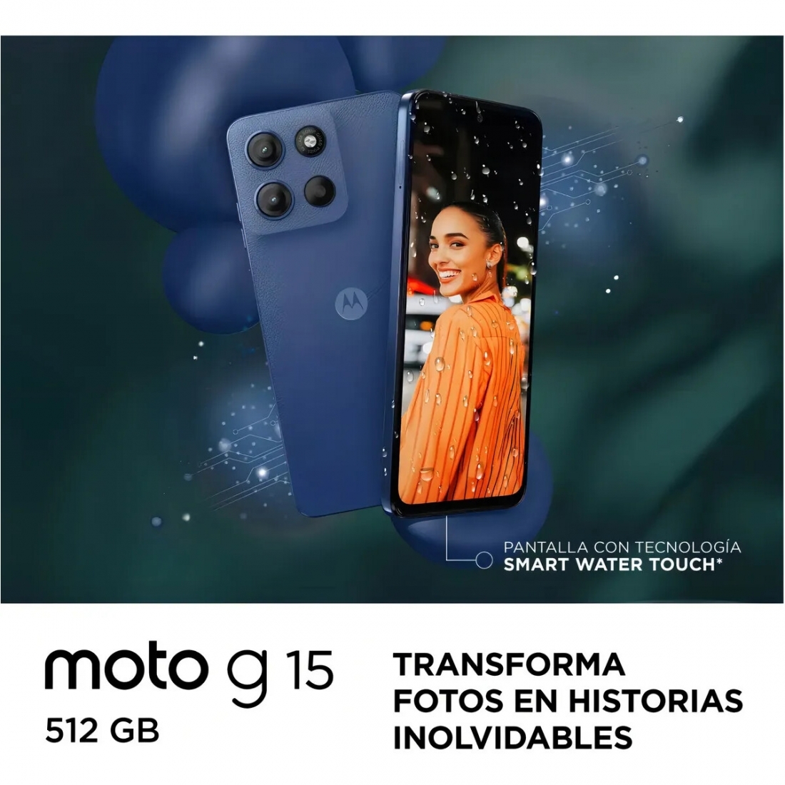 Motorola G15 Navy Peony (Azul Oscuro) Dual Sim 4+512GB PB6D0086CR