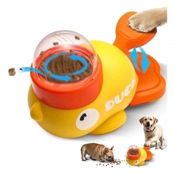 Juguete Interactivo Para Perros Dispensador De Alimento Duck Amarillo